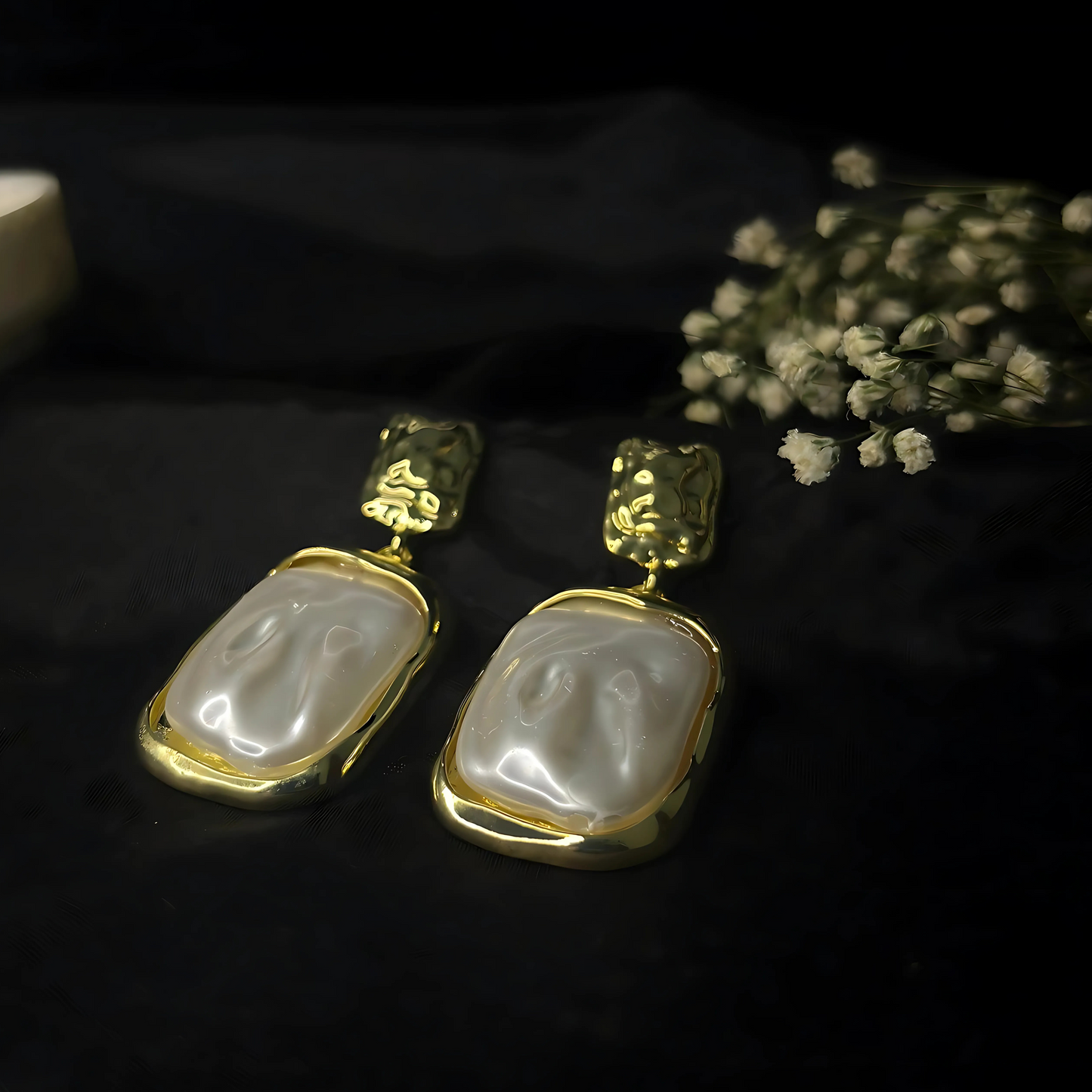 Molten Pearl Earring
