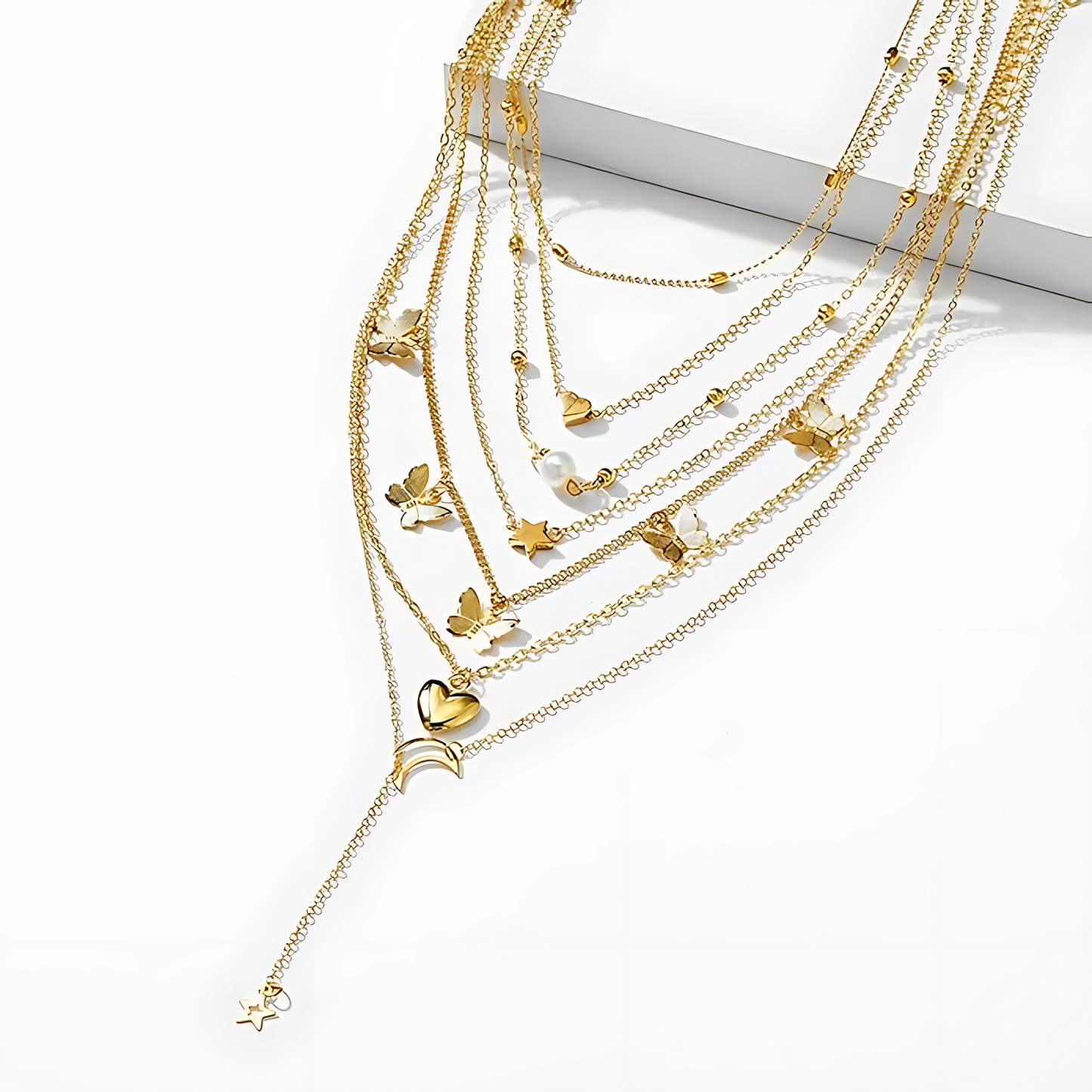Set of 6 Gold-Plated Chain Necklaces