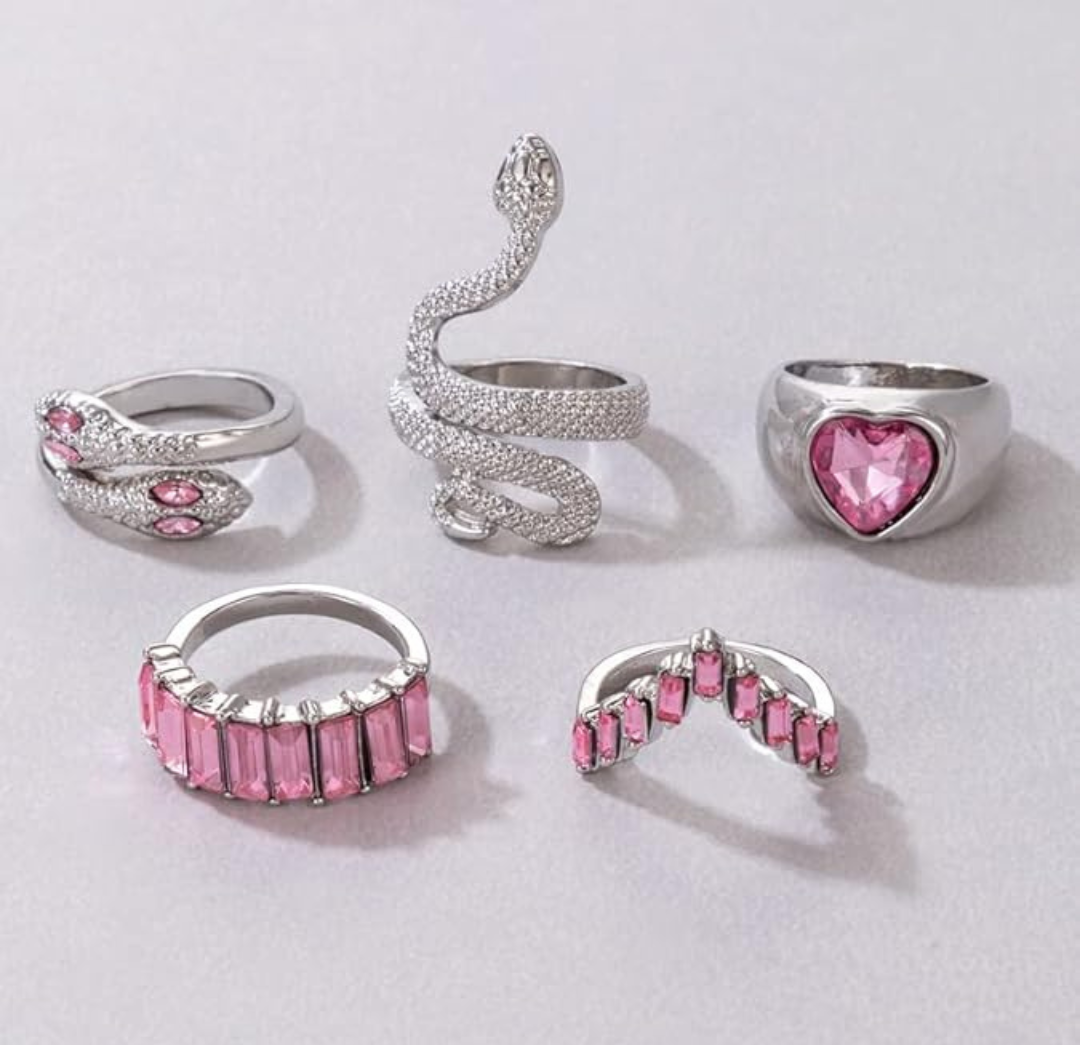 5 Sapphire Ring Set