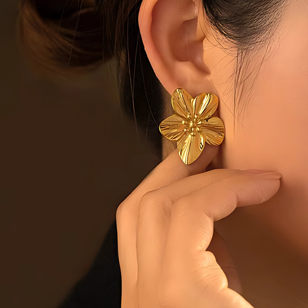 Vintage Bloom Set – Cuff, Earrings & Ring