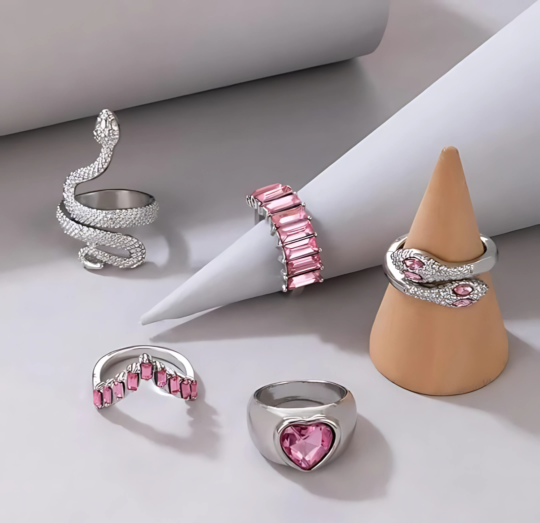 5 Sapphire Ring Set