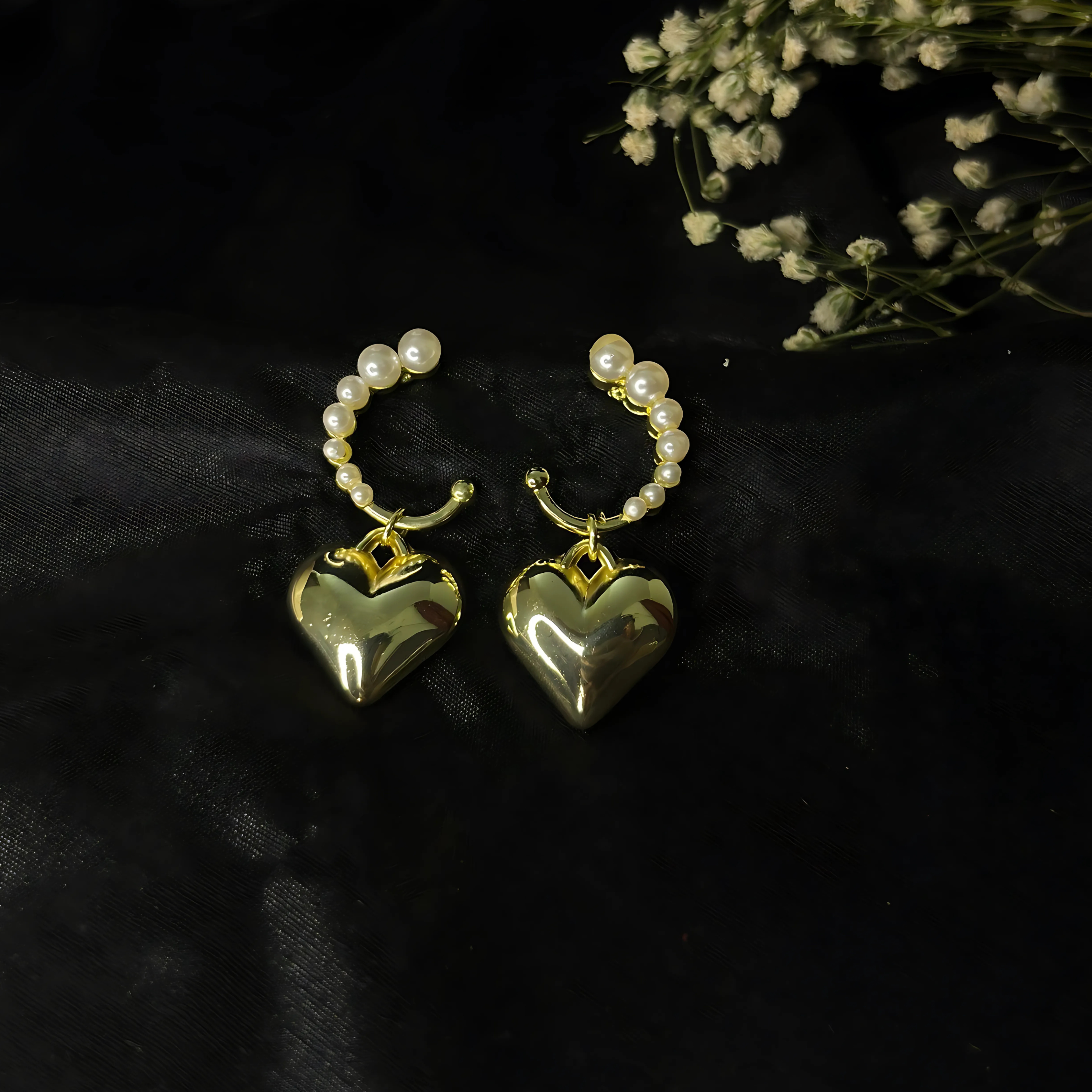 Heart Drop Earrings