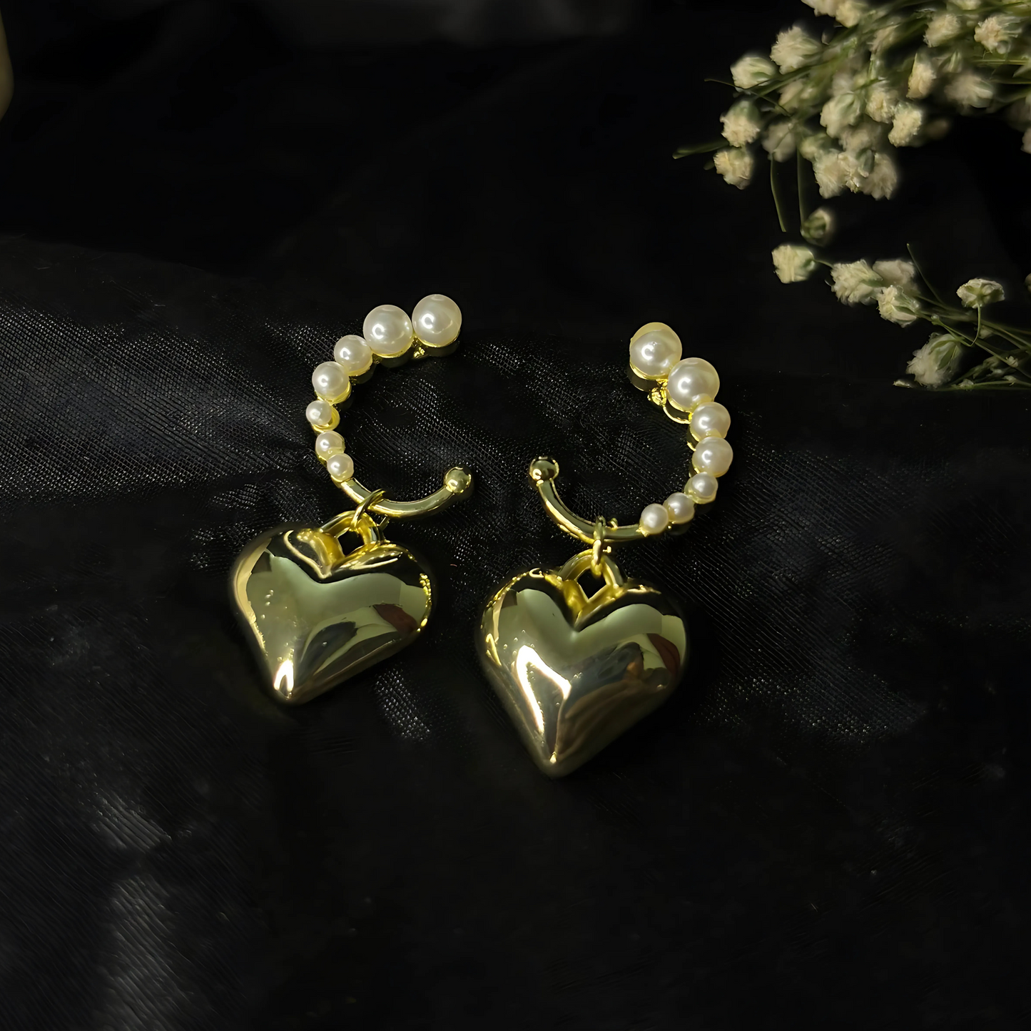 Heart Drop Earrings