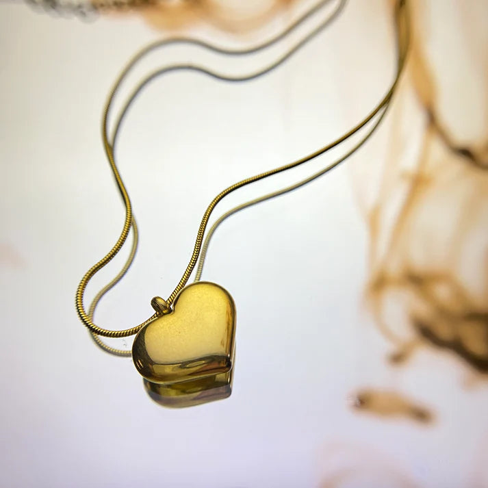 Puffed Heart Necklace
