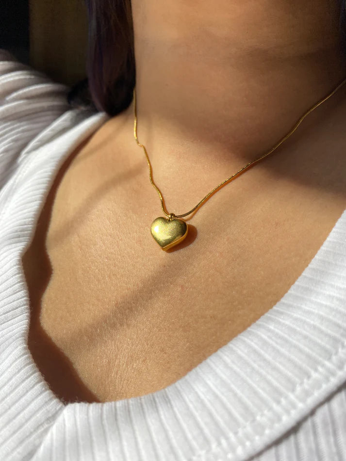 Puffed Heart Necklace