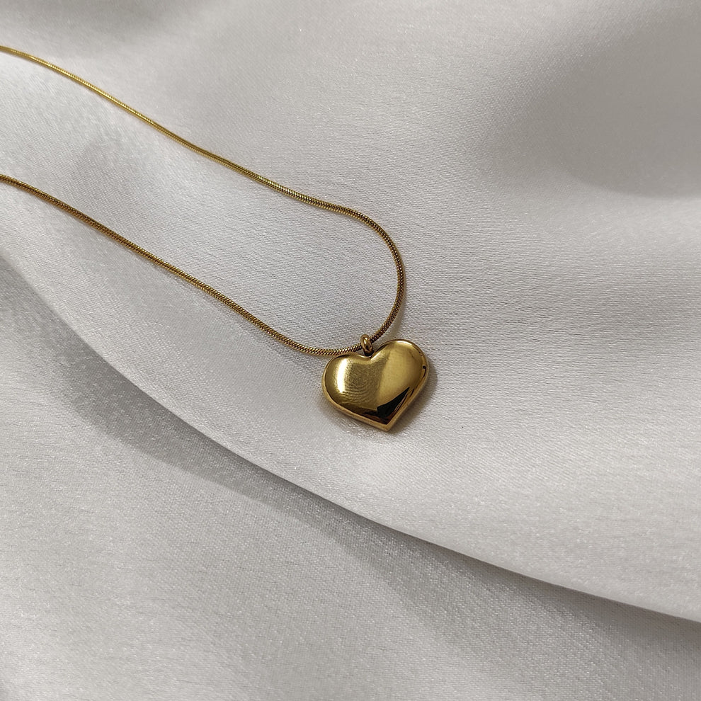 Puffed Heart Necklace