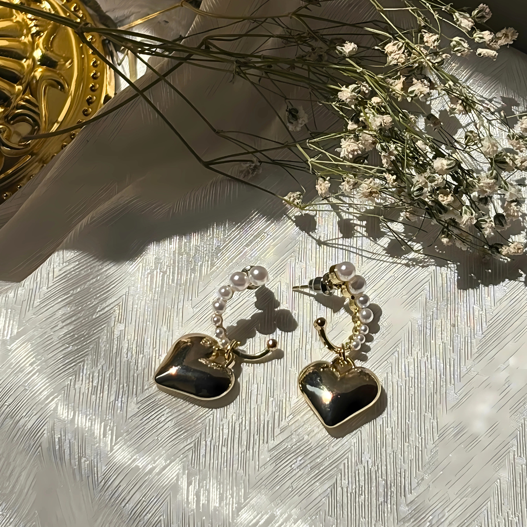 Heart Drop Earrings