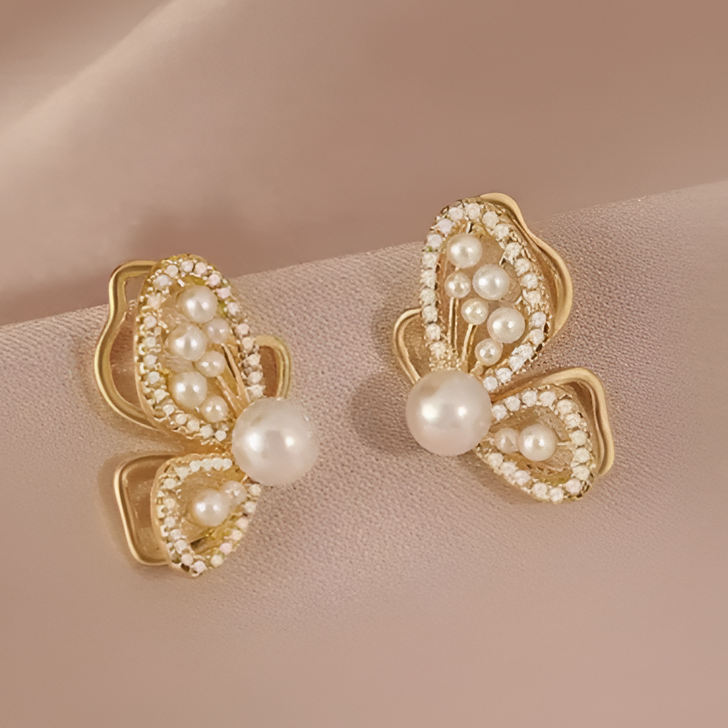 Pearl Butterfly Studs