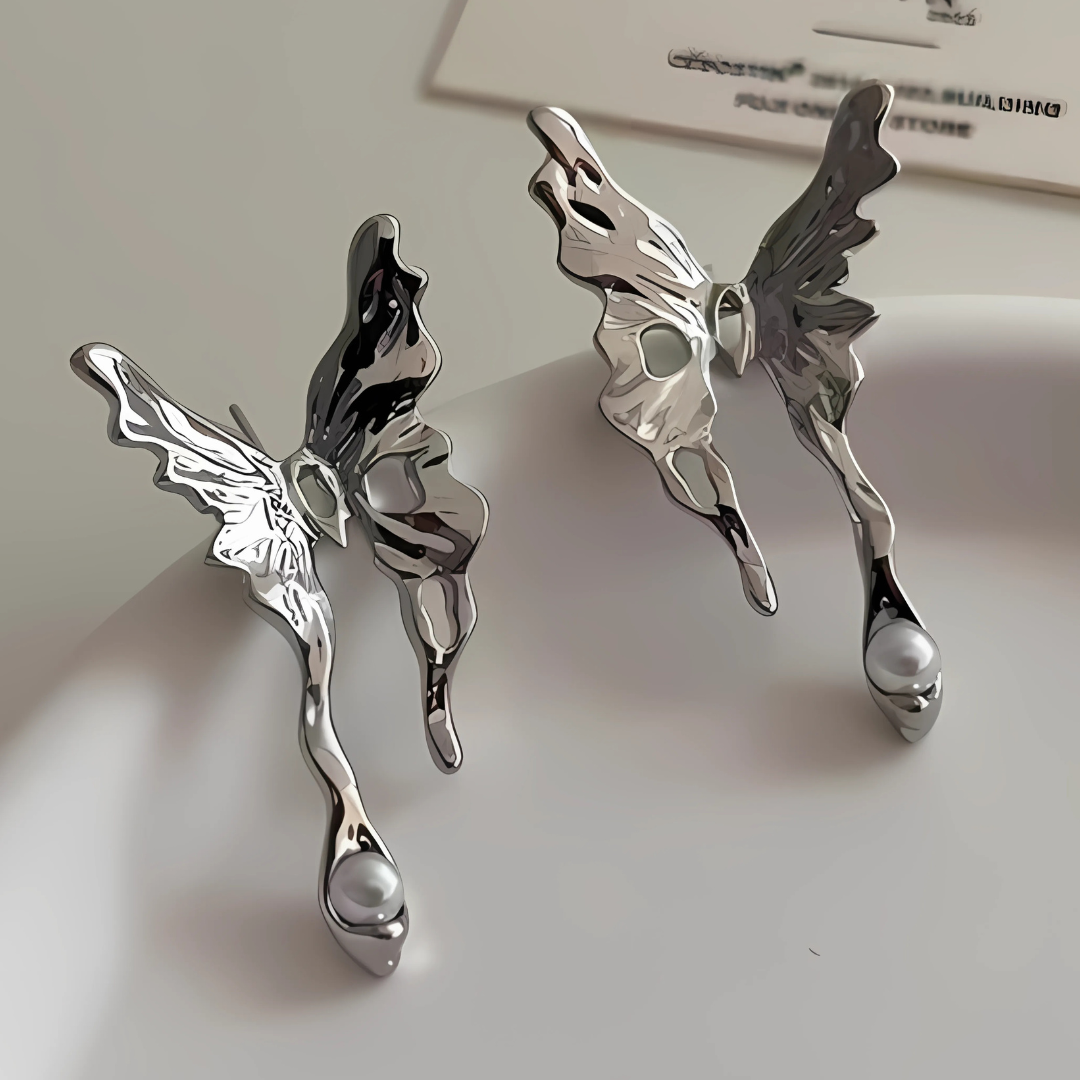 Metal Butterfly Earrings