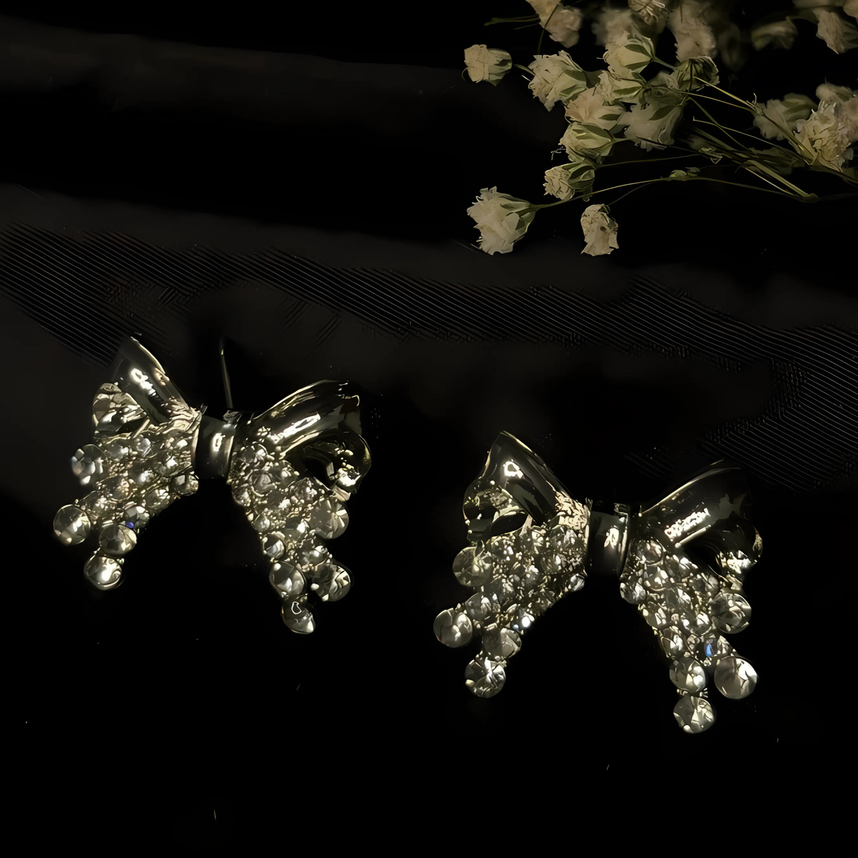 Metal Bow Earrings