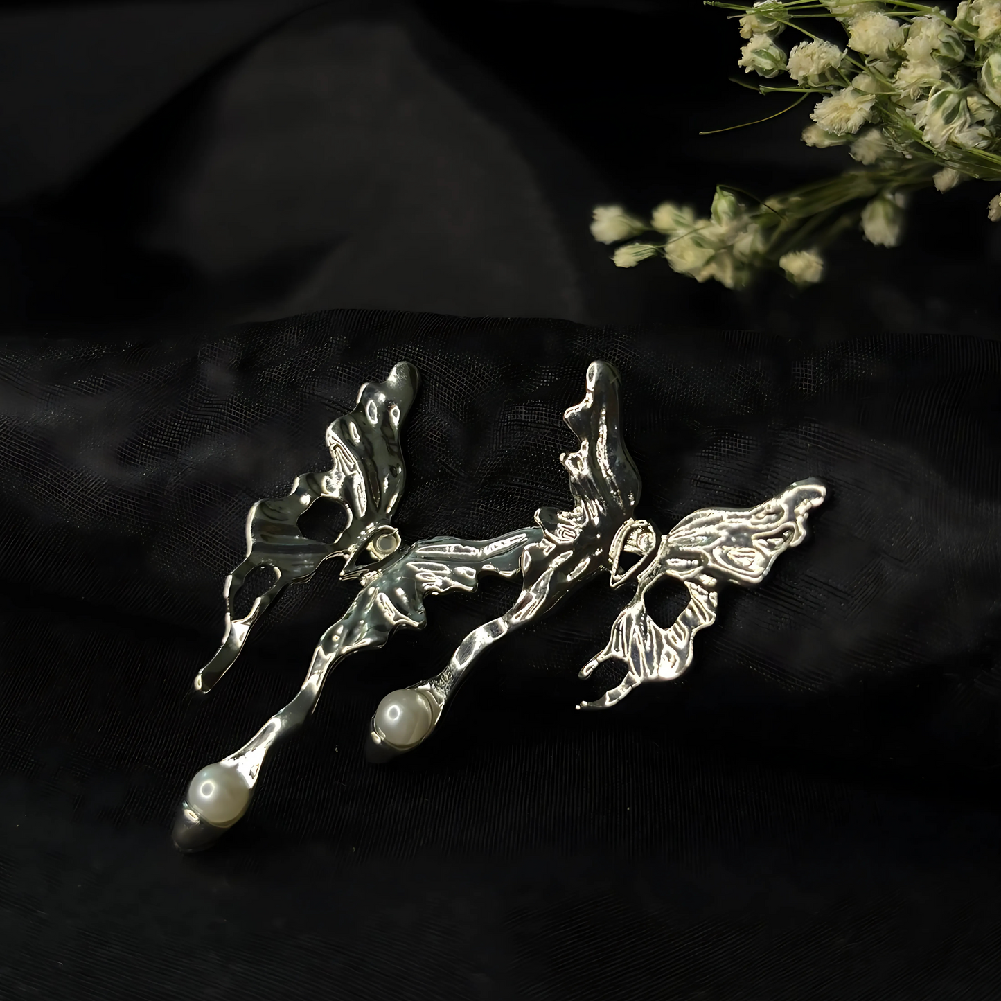 Metal Butterfly Earrings