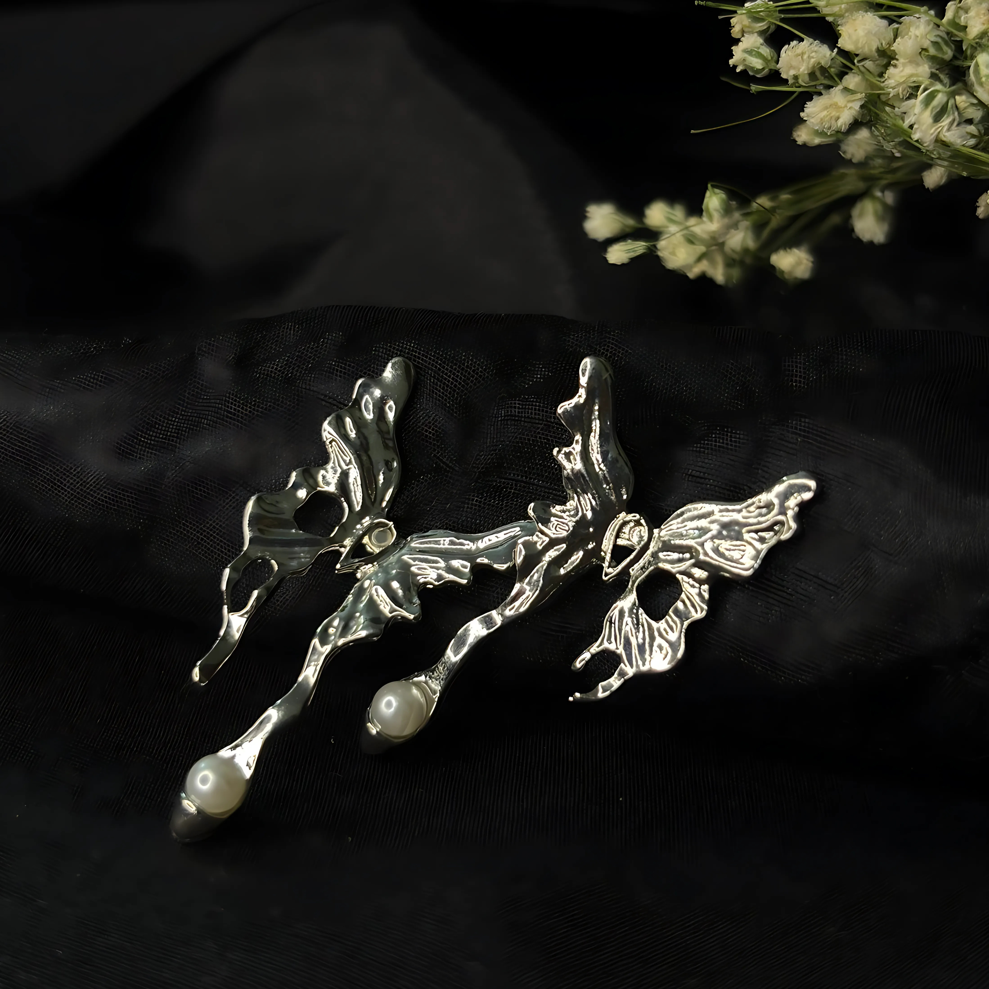 Metal Butterfly Earrings