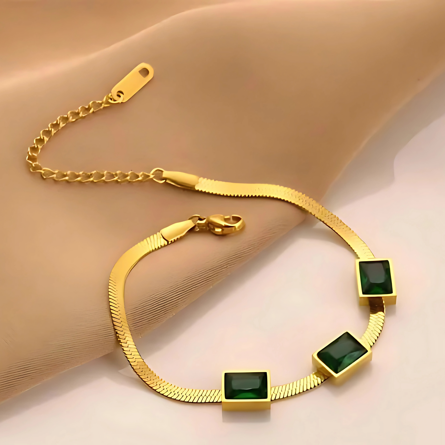 Green Emerald Set – Necklace & Bracelet