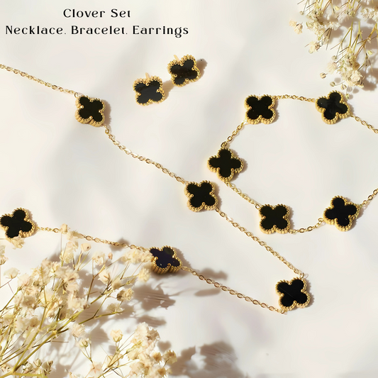 Clover Set (Necklace, Bracelet, Earrings)