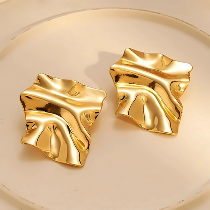 Golden Wrap Geometric Earrings