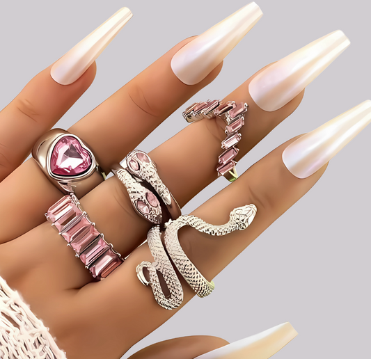 5 Sapphire Ring Set