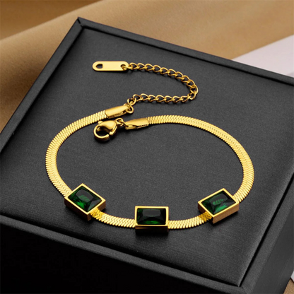 Green Emerald Set – Necklace & Bracelet