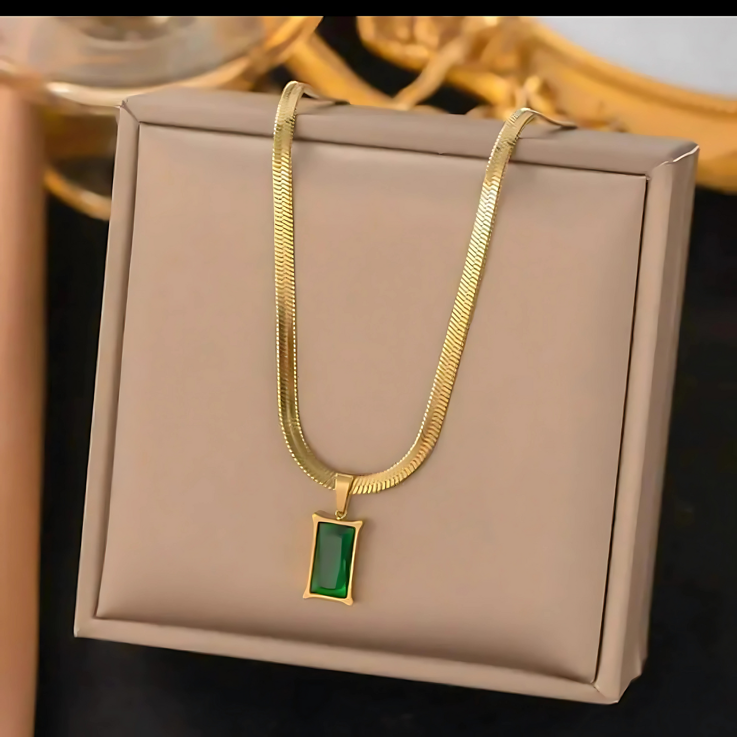 Green Emerald Set – Necklace & Bracelet