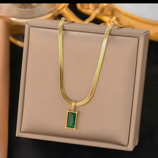 Green Emerald Set – Necklace & Bracelet