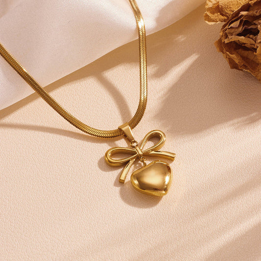 Heart Bow Necklace