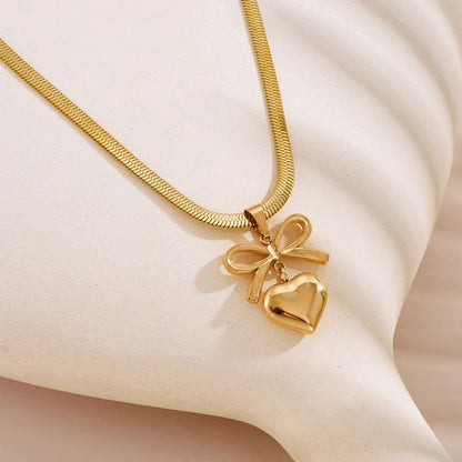 Heart Bow Necklace