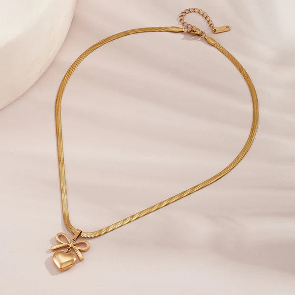 Heart Bow Necklace