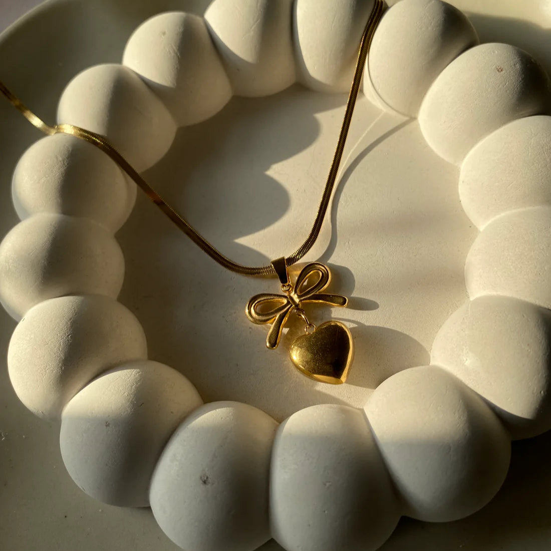 Heart Bow Necklace
