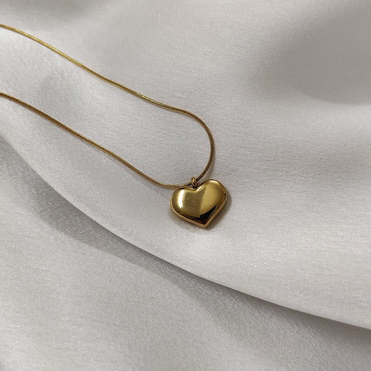 Puffed Heart Necklace