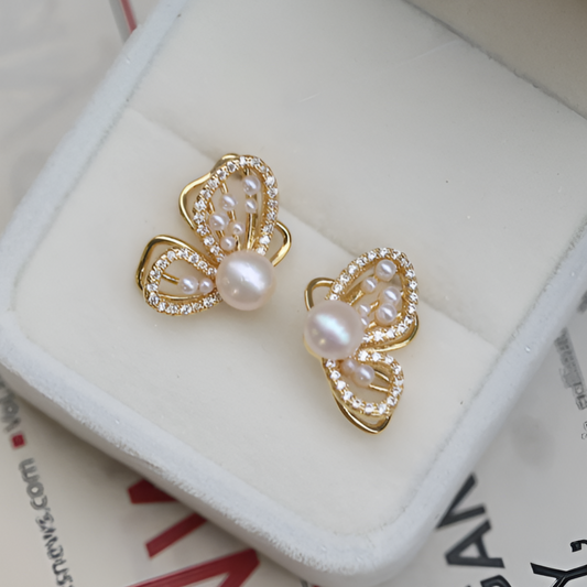 Pearl Butterfly Studs