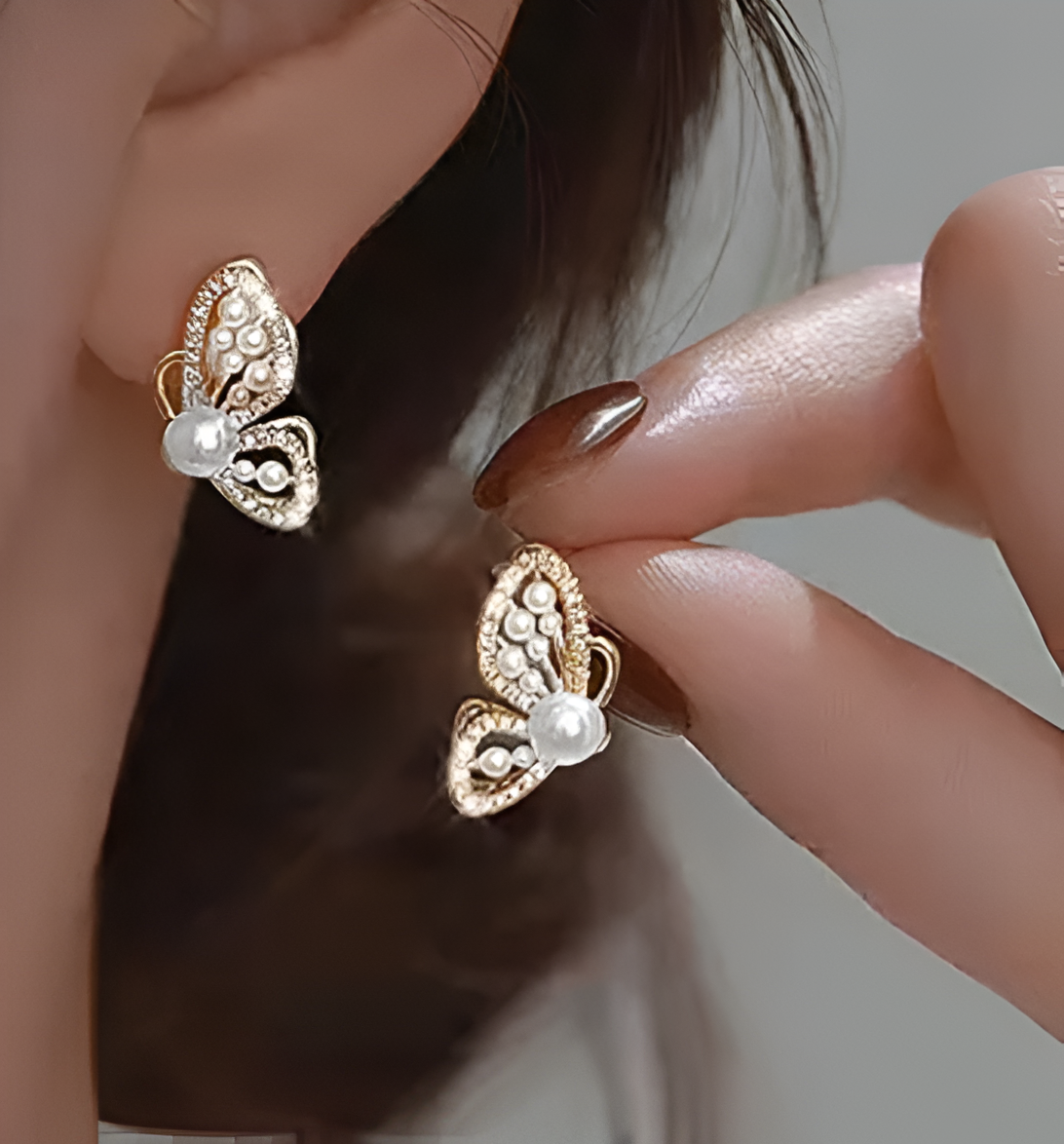 Pearl Butterfly Studs