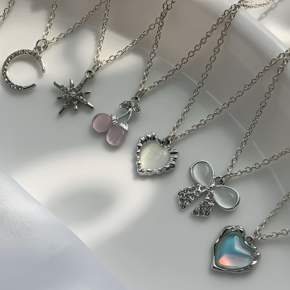 6 Charm Necklace Set